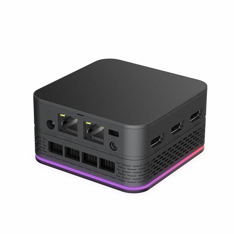 Cheap Fanless Industrial Mini PC Intel Celeron N3050 N3700 J4125 Dual Nics RJ45  4K Dual Lan Mini Computer 24x7 Watchdog