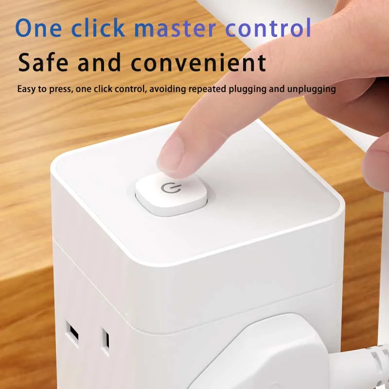 UK 3 PIN Multi Plug 13A Heavy Duty Children Safety Door Socket Desktop Meeting Room A+C Port Power Extension Lead Socket