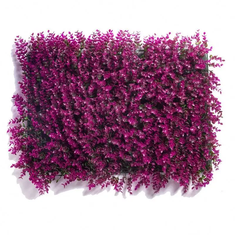 Flowers Roll Up Artificial Green Grass Wall Backdrop Plants Panel Wall For Plants Multi Stages