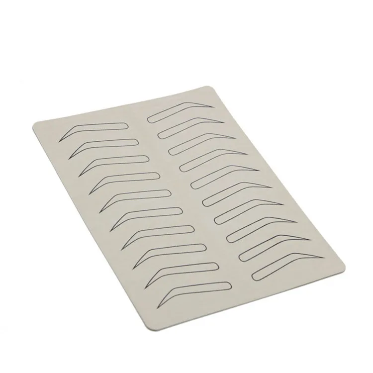 Inkless PMU Artificial Fake Skin Permanent Makeup Silicone Gel Flexible Eyebrow Microblading Tattoo Practice Skin for Training