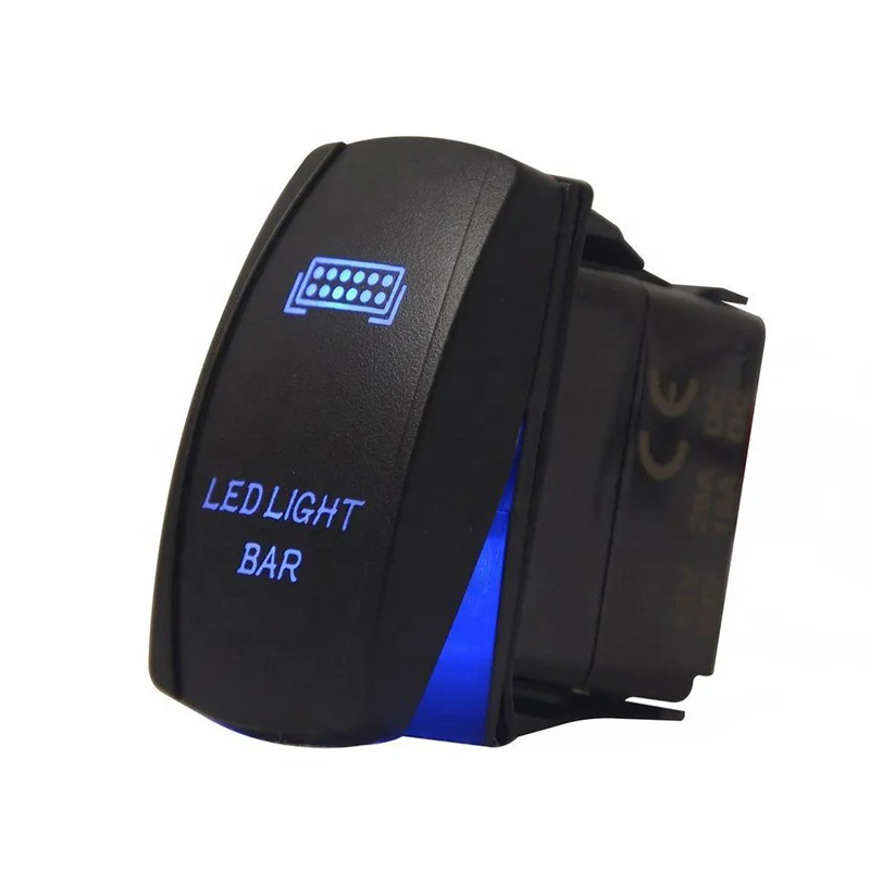 Bar Rocker Switch  10A 20A Car Print  Button Fog Lights 24V 12V Rocker Switch  marine Trucks RV caravan