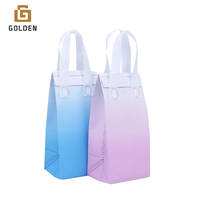 Golden Wholesale High Quality Non Woven Reusable Insulated Disposable Cooler Ice Bag For Restaurant/Coffee Bar