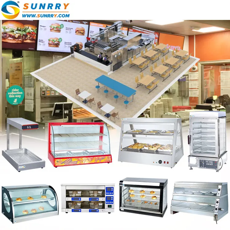 Steel Snacks Warmer Electric Food Warmer Display,Food Warmer For Restaurants,Commercial Fast Food Equipment