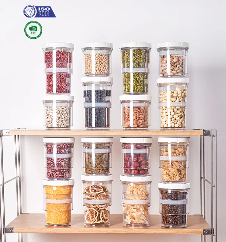 Airtight Food Storage Container Set 9pcs Storage Boxes & Bins High Quality Heat Resistant Plastic Multifunction Europe Round