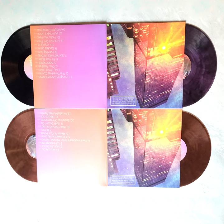 Индивидуальная виниловая обложка для пластинок 12-дюймовая плоская и складная картонная упаковка