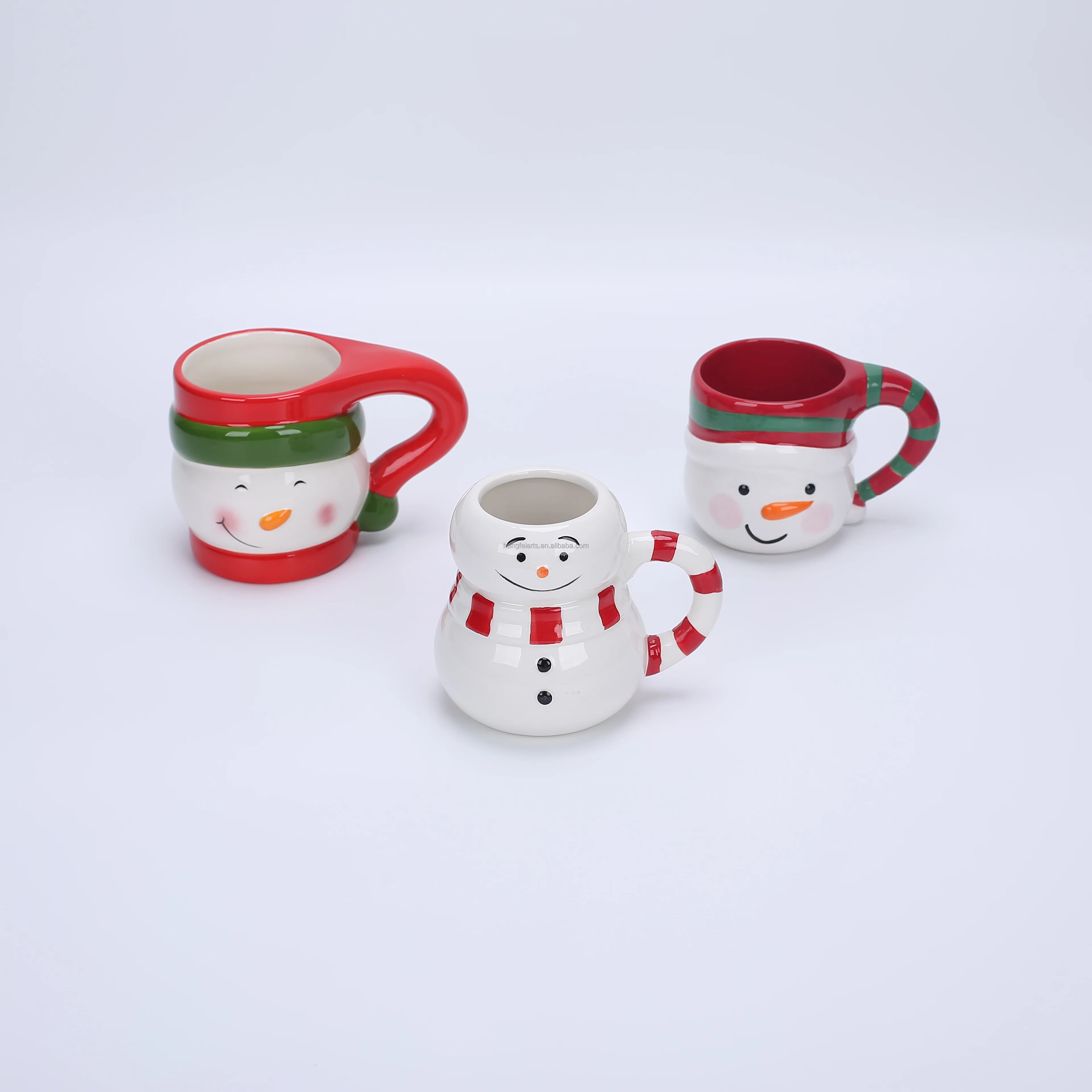 ceramic christmas day mug ceramic coffee cup with cat shape 3D animal mug