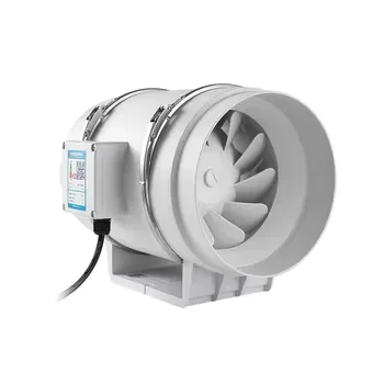 Full plastic in line duct fan ventilating fan strong power ventilation exhaust fan
