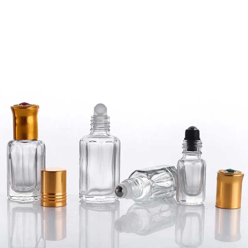 Reusable oil bottle High quality 3ml6ml9ml12ml empty essential oil octagonal bottle glass