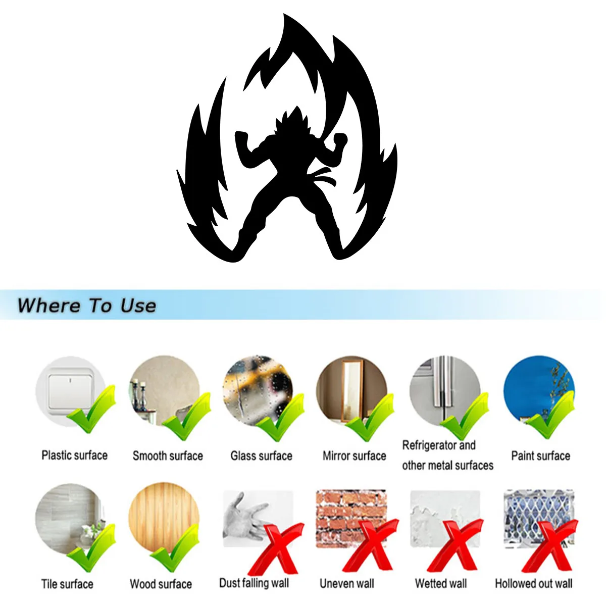 Dragon Ball Super Saiya Car Window Auto Bumper Laptop Wall Stickers Decal Fun Gift Die Cut Decals Laptop Window Glass