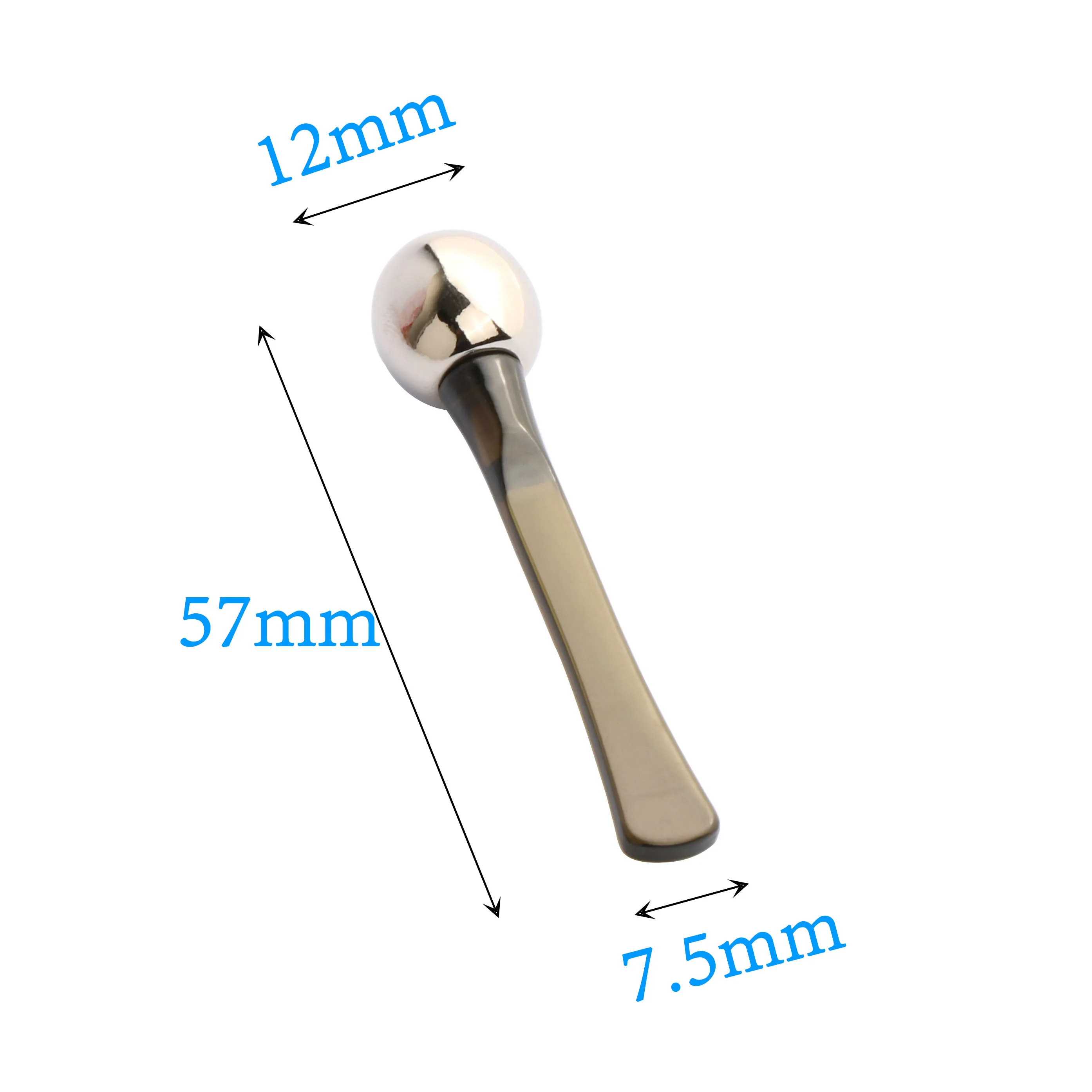 
Пластиковая ручка с металлическим шариком 57 мм, косметическая лопатка, ложка для ухода за глазами, косметическая Лопатка/Ложка для крема 