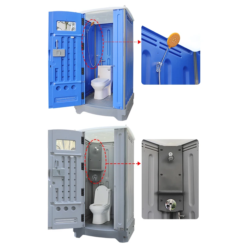 toppla portable toilet manufacture double layer hdpe portable toilet and shower unit portable bathroom