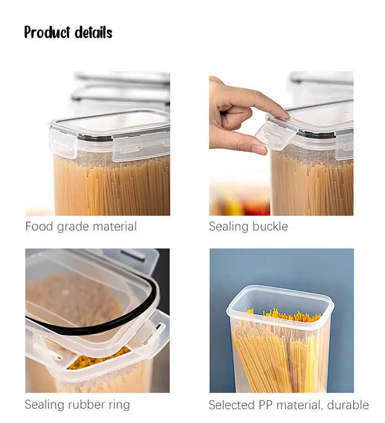 Pantry Organizers 24 Pack Large Airtight Plastic Cereal Container Box Food Storage Containers Sets For Sugar Flour Dry Food