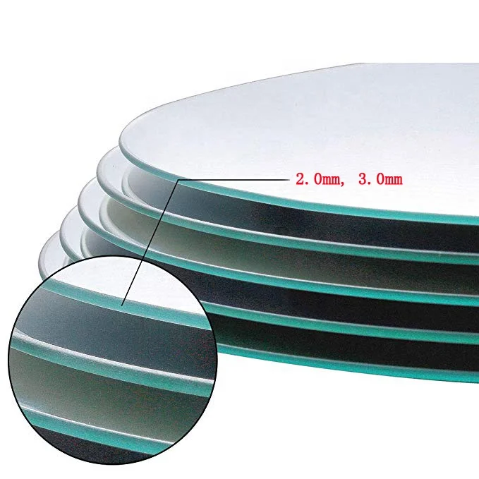Wholesale Round and square Mirror Candle Plates Set for Centerpiece for Wedding, Christmas and Party Decor