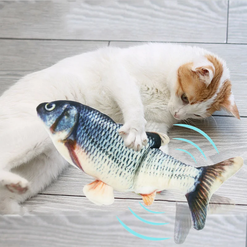 Wholesale USB Electric Stuffed Fresh Floppy Catnip Interactive Plush Cat Fish Toy Flippity Electronic Cat Dog Pet Toy