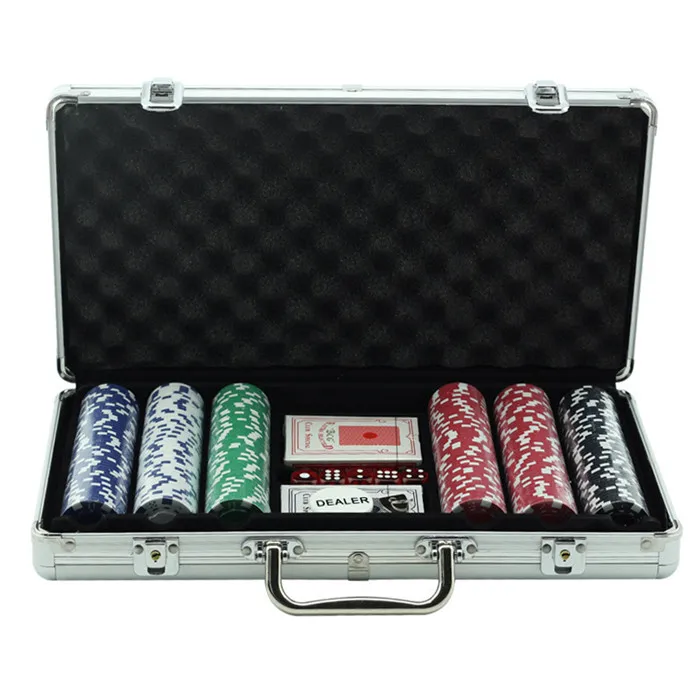 Wholesale High Quality Accept Customized Clay Poker Chips Set 300 With Case for Casino