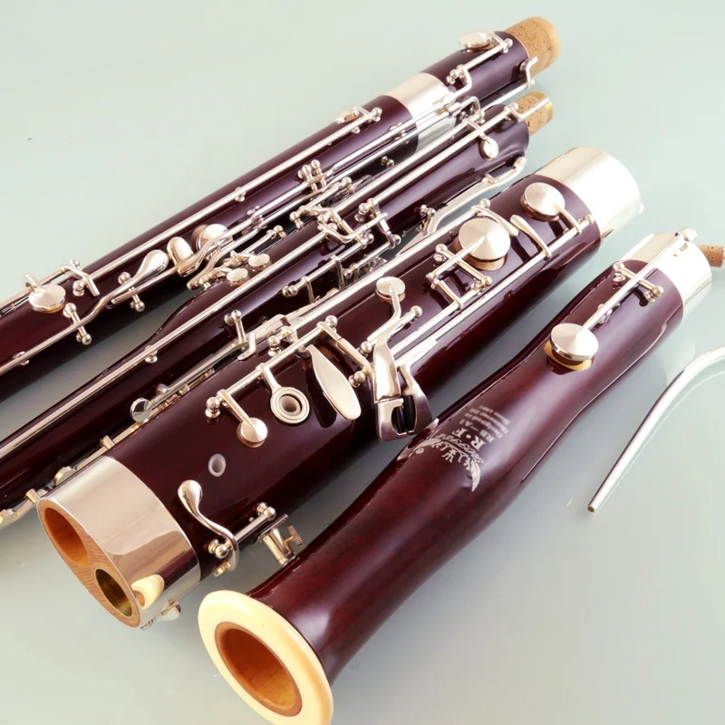 Roffee Silver plated C tone Maple Wood C key Bassoon
