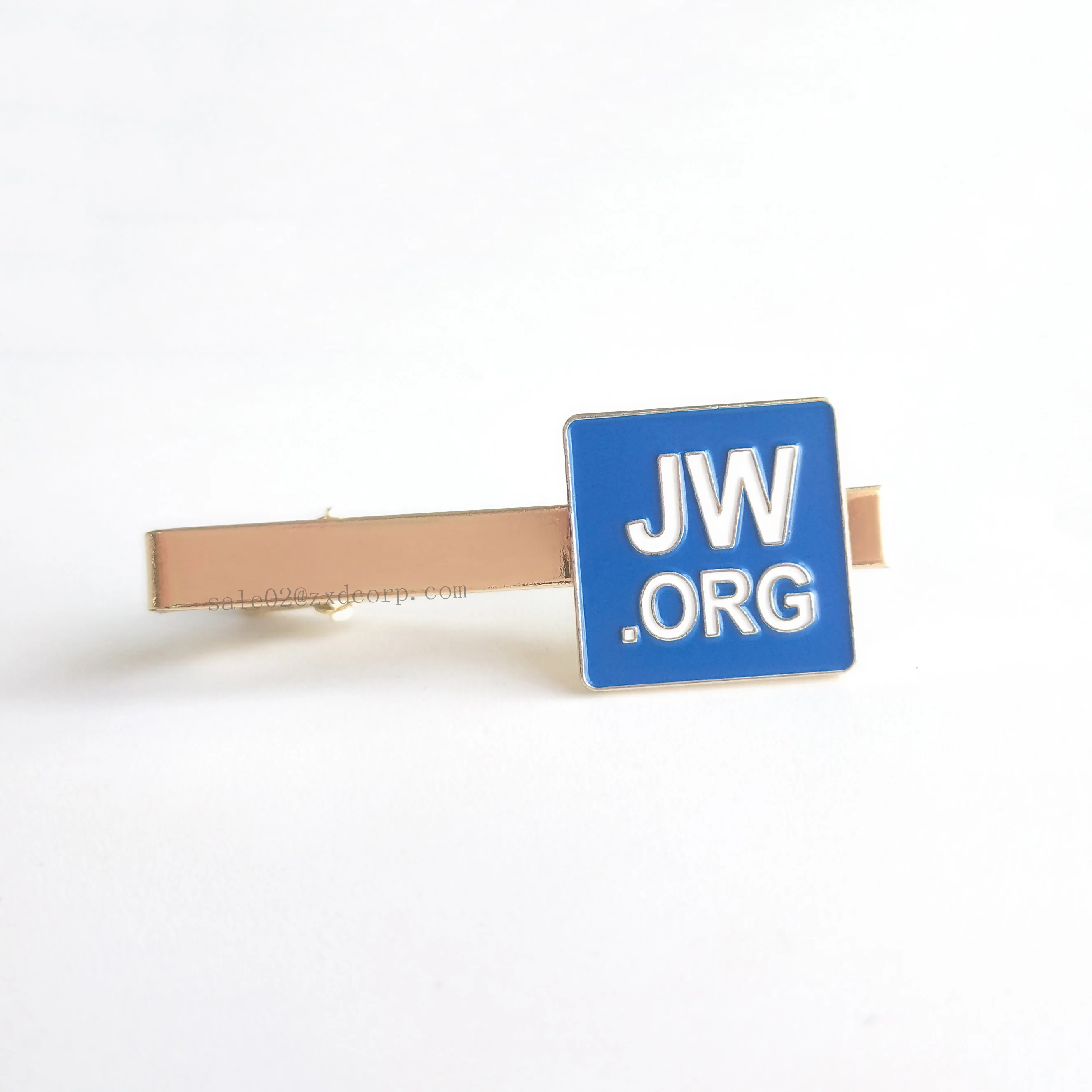
Wholesale custom fashion business gifts JW.ORG logo metal soft enamel tie clips 
