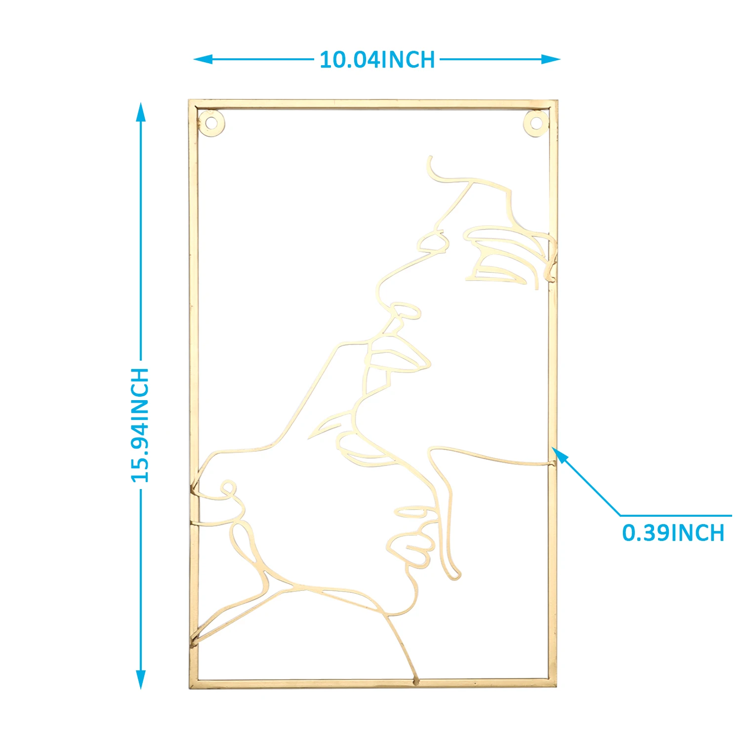 Gold Decor Living Room Bedroom Minimalist Modern Abstract Line Wall Home Decor Real Thicker Metal Art Wall Decor