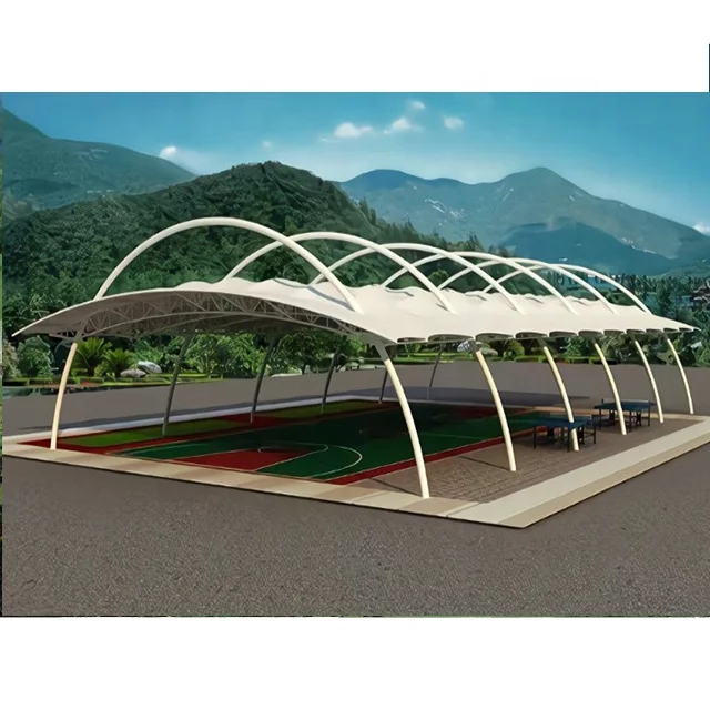 Prefab Steel Structure Membrane Canopy Steel Design
