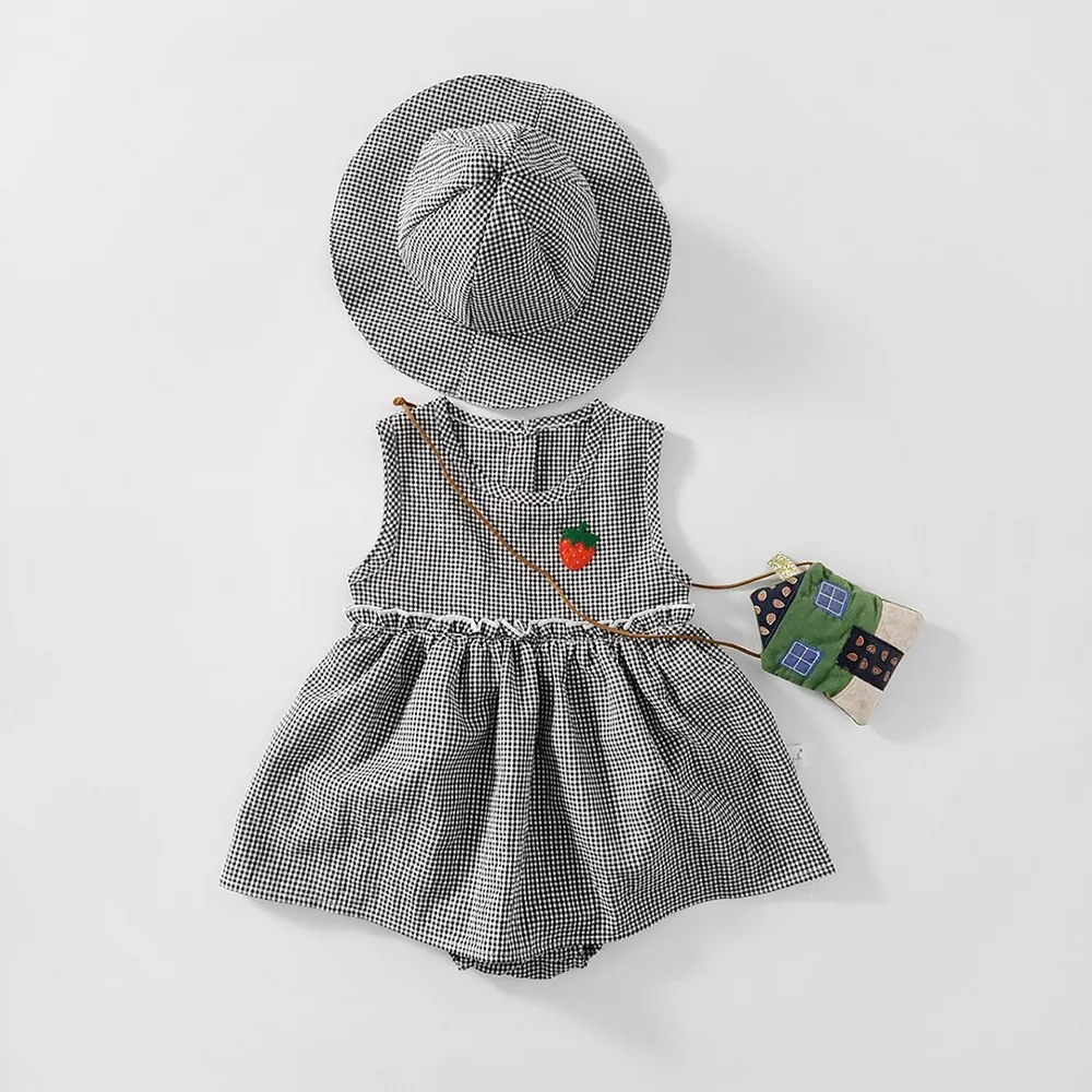 
High-Quality Fashion Summer New Products Baby Girl Dresses Cotton Baby Girl Romper Dress With Hat 