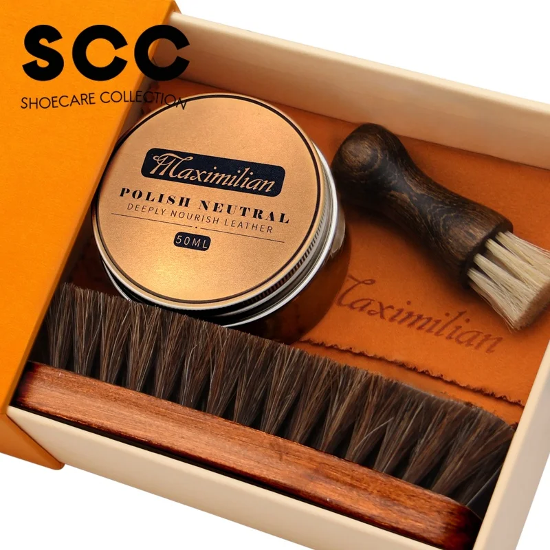 Factory Wholesale LOW MOQ Upscale Leather Shoe Care Kit Shoe Shine Kit Shoe Polish Kit