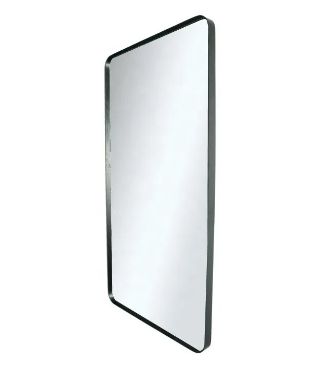New Arrival Powder Coated Aluminum Metal Frame Decorative Rectangle wall hanging mirror