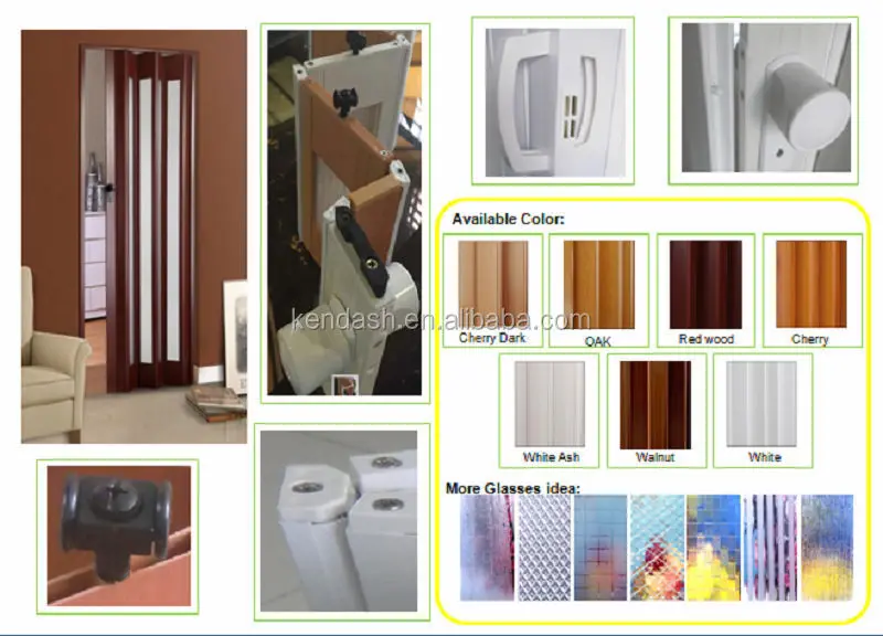 Professional china manufacturer plastic folding door pvc sliding doors