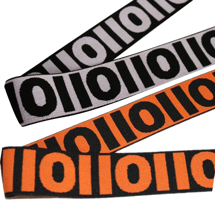 45mm Custom Design Jacquard Elastic Band Webbing For Clothes Sport Underwear Elastic Waistband
