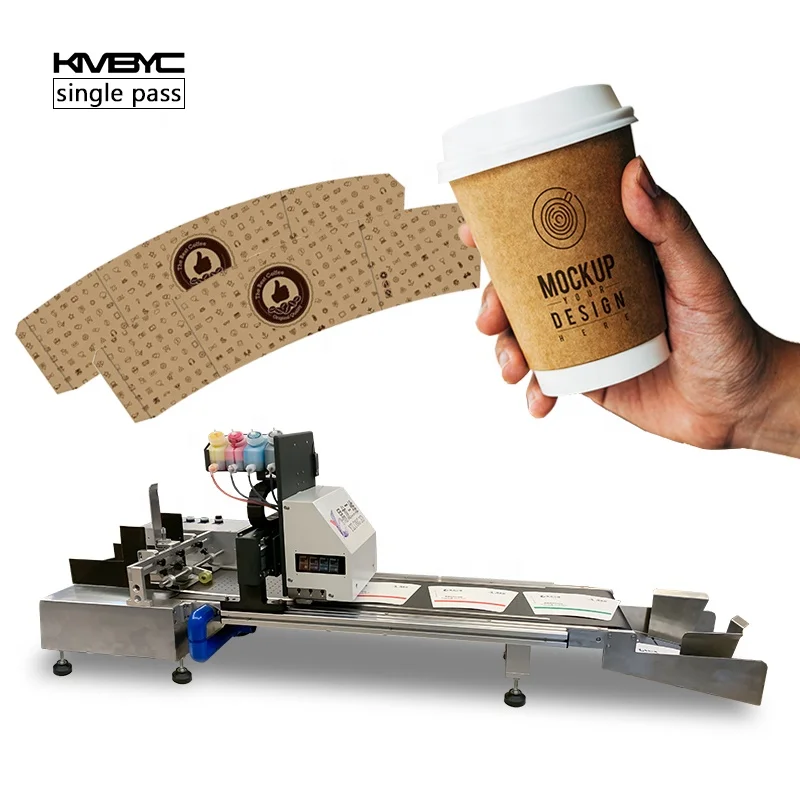 Desktop Paper Cup Fan Printer Single Pass Fast Speed Digital Printing Machine