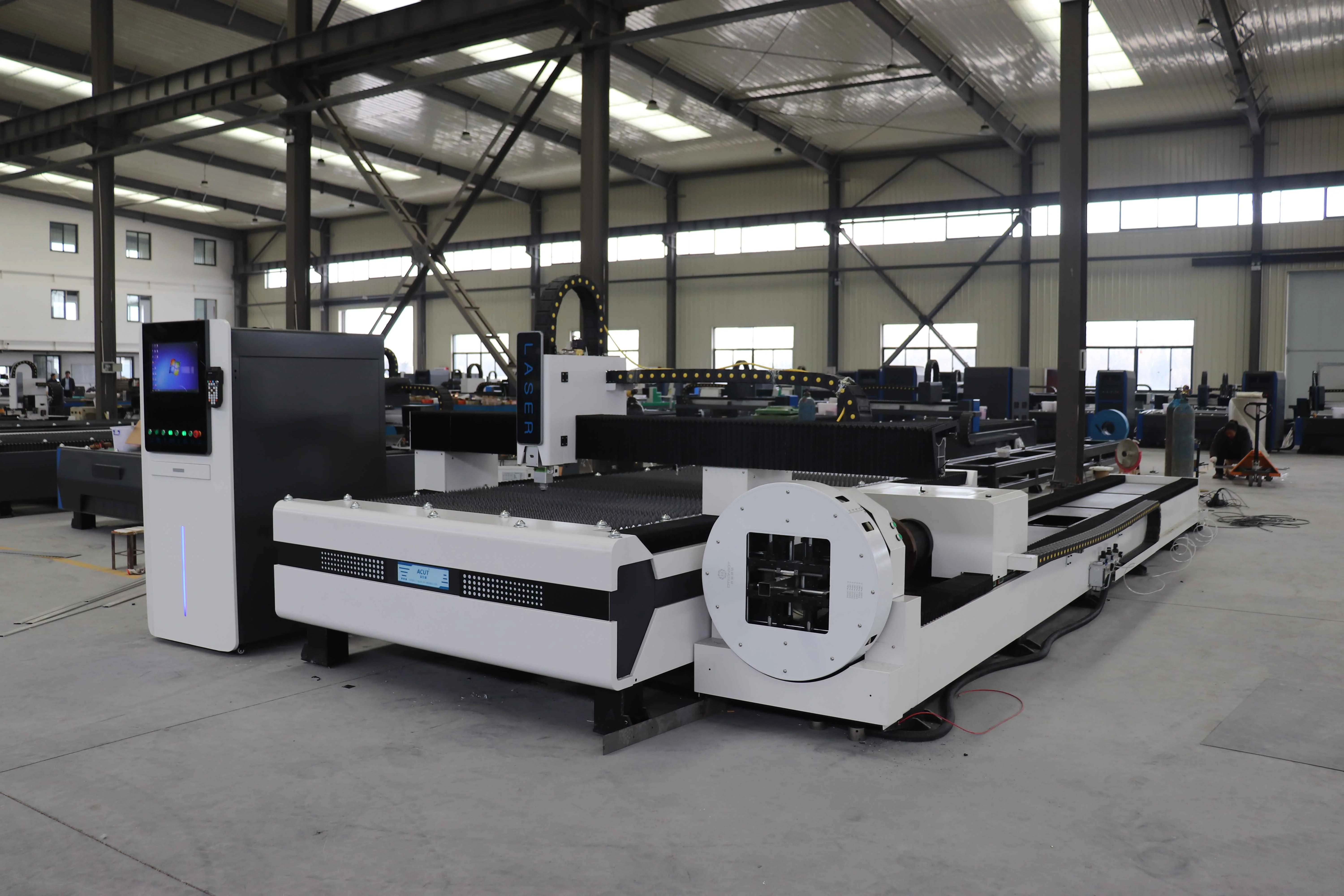 CNC Fiber Laser Cutting and Profiling Machine for Tube and Box Section