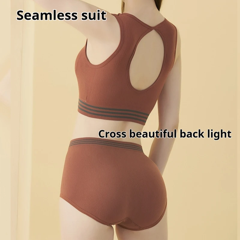 fashion casual girls clothing sets breathable Quick Dry two piece set women clothing bra and panties sets for women