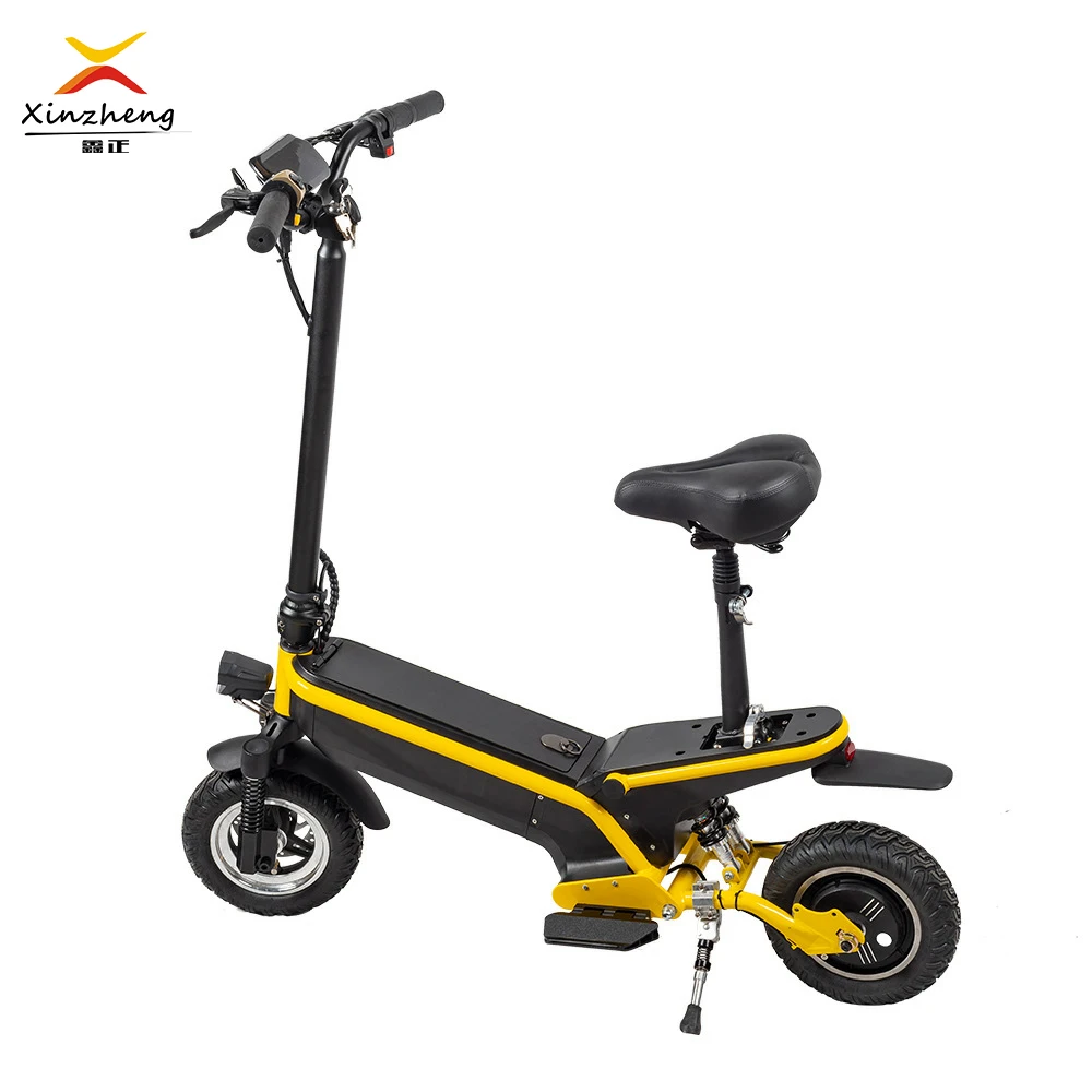 xinzheng 10 Inch 350W E Scooter Two Wheels Powerful Motor Electric Scooter With Seat Elect Scooter Foldable