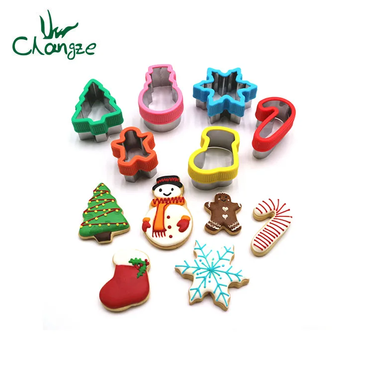 Handmade DIY Baking Tools Stainless Steel Cookie Molds Christmas Tree Cookie Cutters Vegetable Fruit Cutter