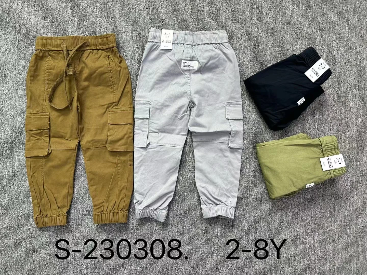 New Fashionable Jogger Pants kids Zipper Fly boys dress pant Navy Loose little boy pants