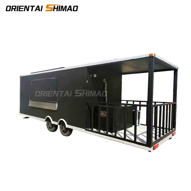 Mobile cheap price commercial pizza trailer truck for fast food