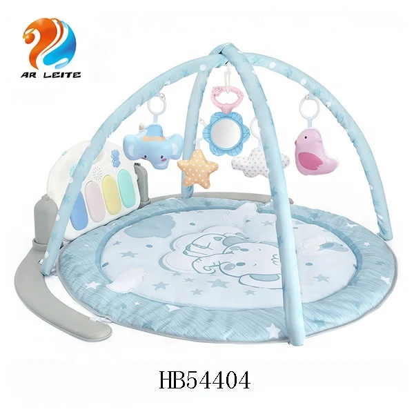 Wholesale Factory Price Round Baby Crawling Activity Gym Play Mat Pedal Piano Musical Fitness Gym Carpet