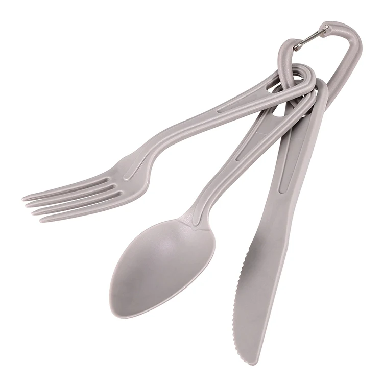 High grade travel camping picnic spoon fork knife outdoor cutlery set