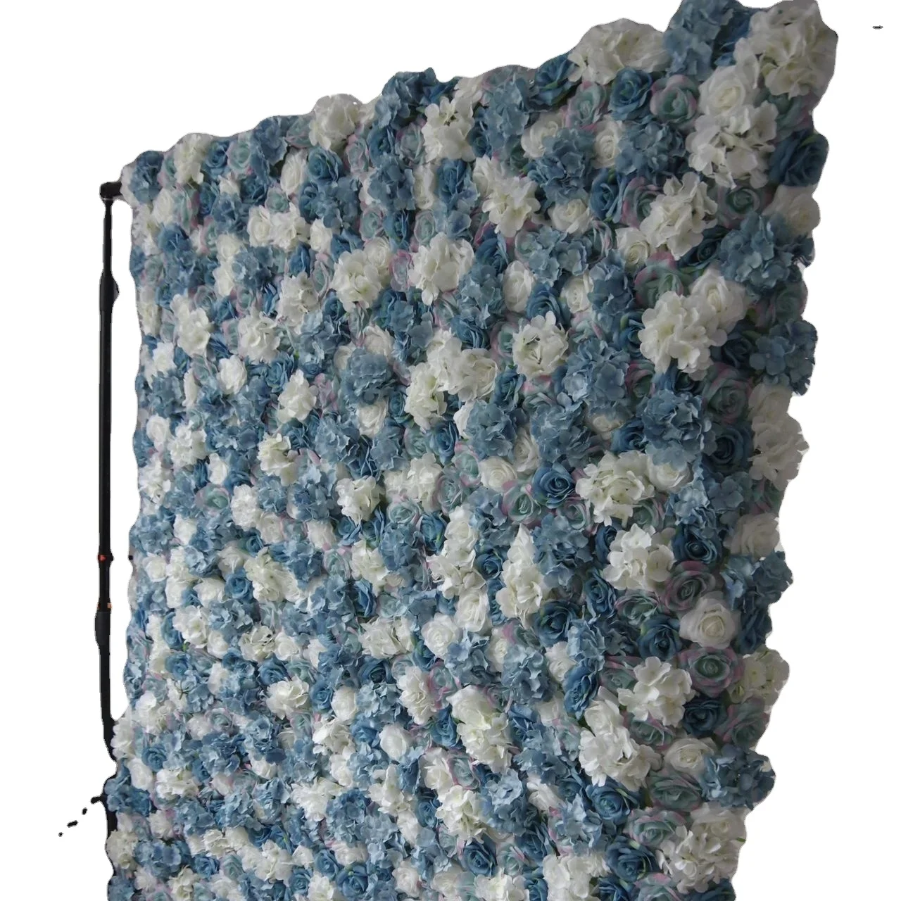 
blue artificial flower wall rose hydrangea peony silk flower panels for wedding backdrop event party decorations 