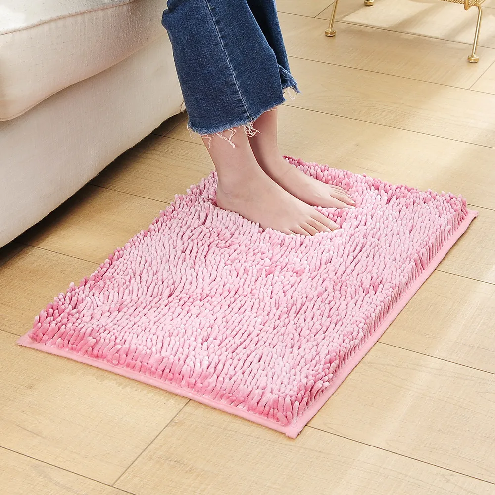 Modern Design Highly Absorbent Anti Slip Backing Chenille Door Mats Indoor Doormat