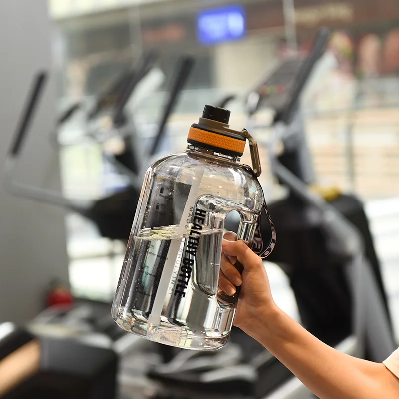 Wholesales big size 2200ml best selling fashion style sports bottle Gym motivational plastic water bottle