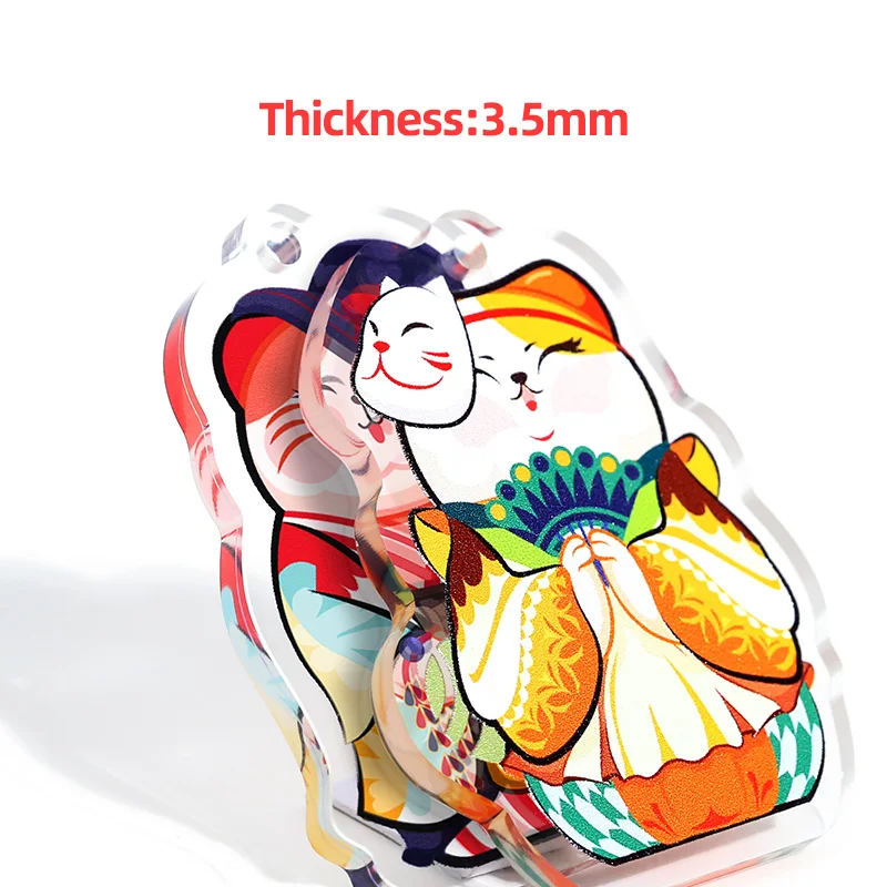 Customized Design Transparent Acrylic charmm,Vograce made key ring