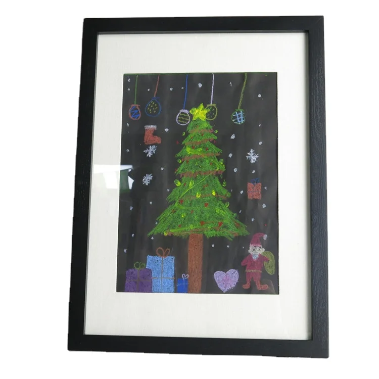 A3 Ash Wood Pine Wood Photo Frame with Mat