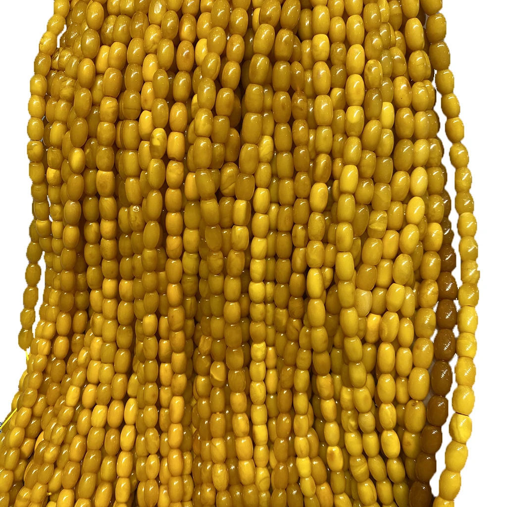 Natural amber Baltic Russia high quality old amber dove egg shape Muslim prayer beads Amber Beads Rosary Beads