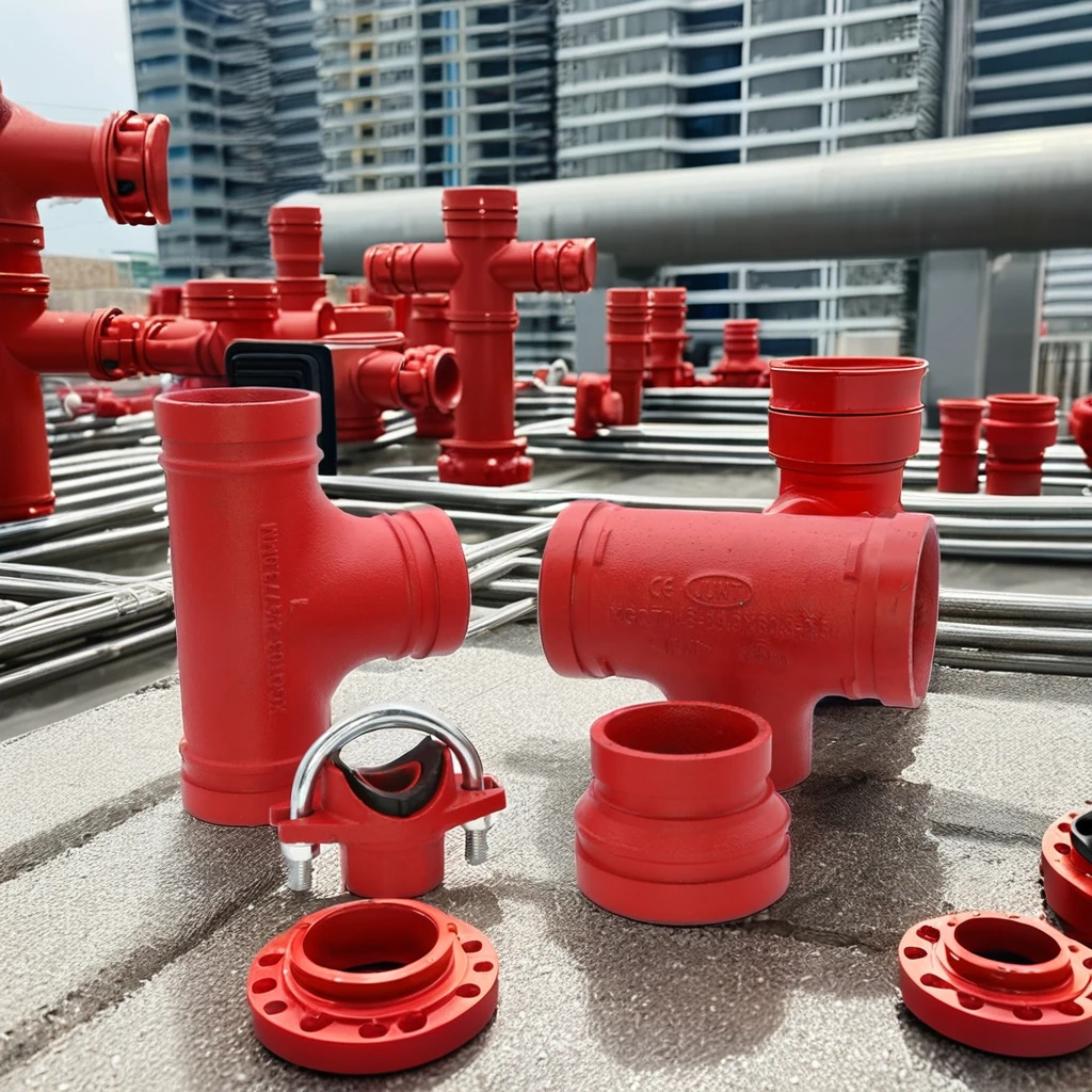 High-Temperature Resistant Fire Trench Fittings Forged Carbon Steel Tees with NPT Thread Galvanised Surface