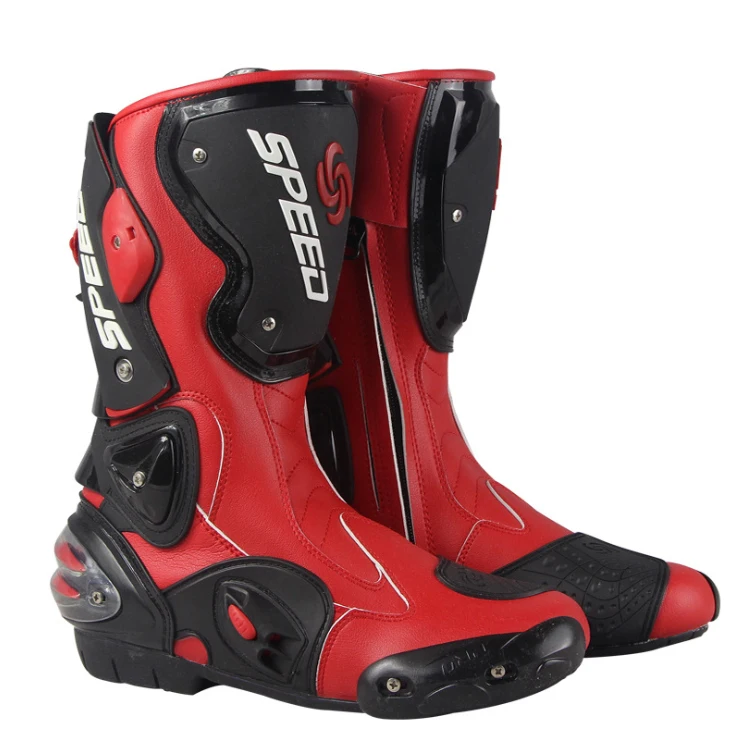 SLKE Motorcycle GP MX MTB BMX ATV Shoes Riding Racing Anti Fall Dirt Bike Off Road Leather Motorbike Motocross Protective Boot