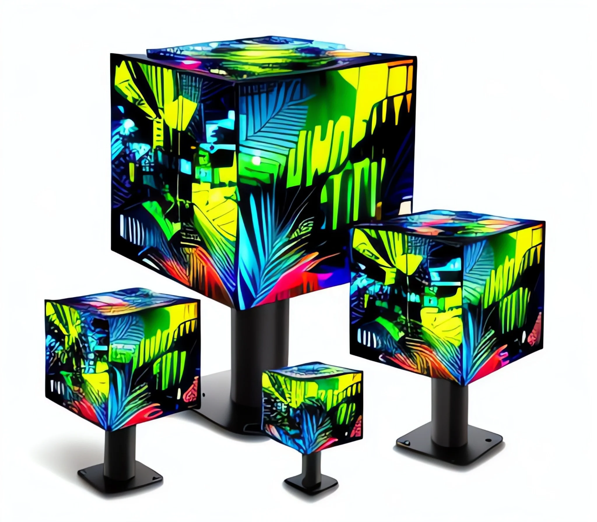 Hd 3d Animation Led Cube 4 Sides Magic Square Creative Cube Led Display Full Color Indoor/outdoor Video Wall Photo HS 2 Years