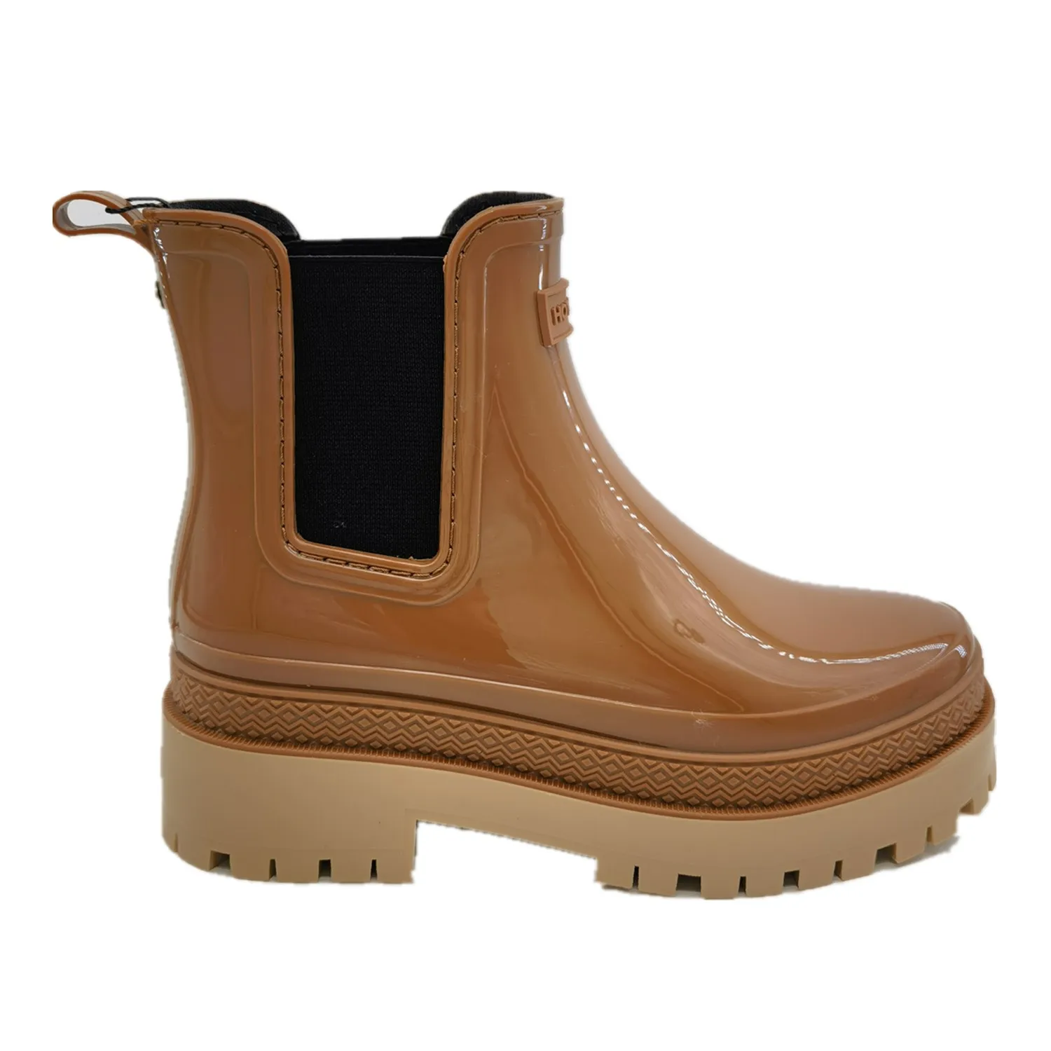 Best selling  Women Shiny Ankle  Rain Boots Waterproof Garden Boots  Fashion Outdoor Work Chelsea Boot