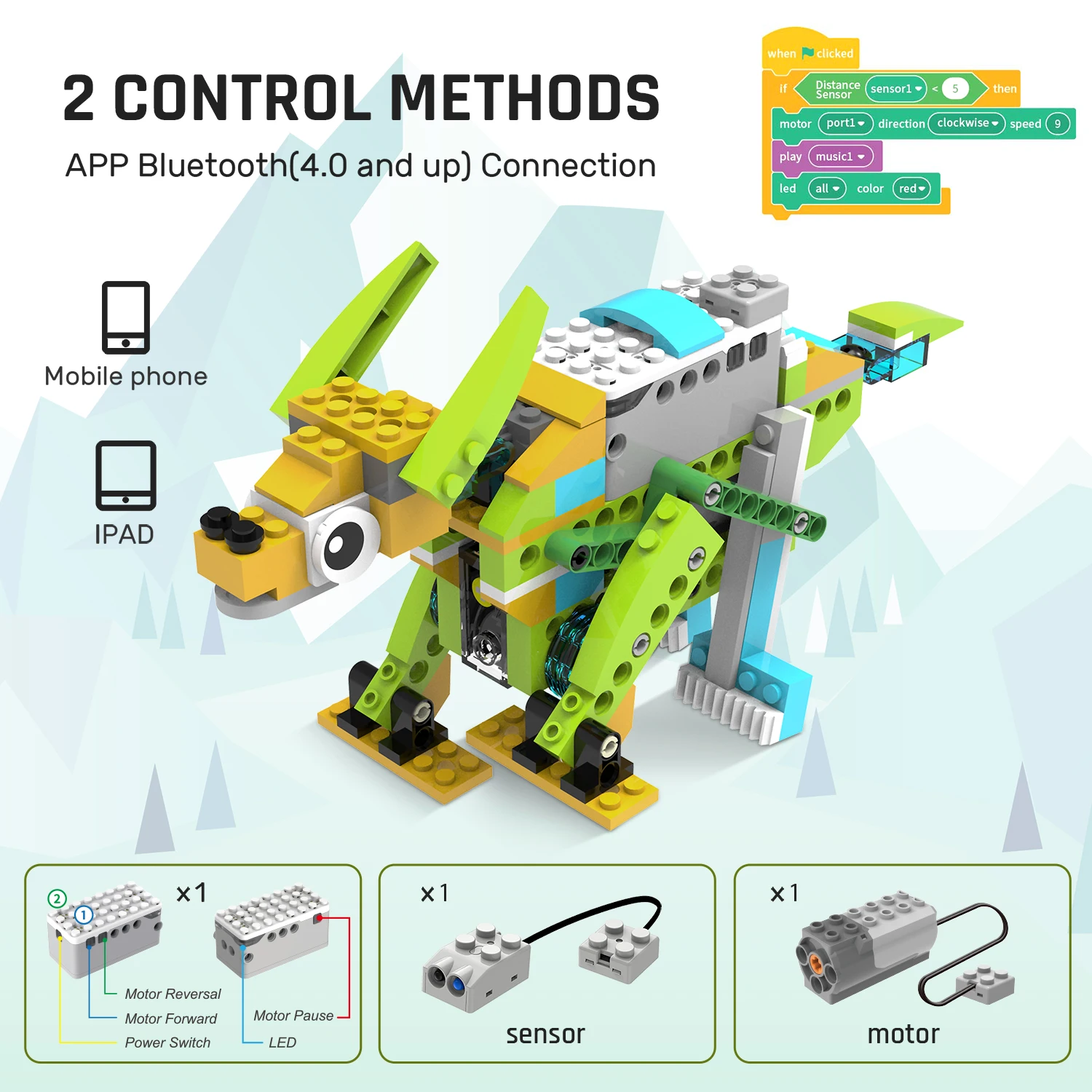 Makerzoid  Programming Coding Building Blocks Sets Robot Master (Standard)100 in 1 Coding Robot for Kids Ages 6+
