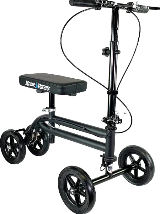 Steel knee walker new style walker with different color foam knee pad two united brakes with a shopping bag