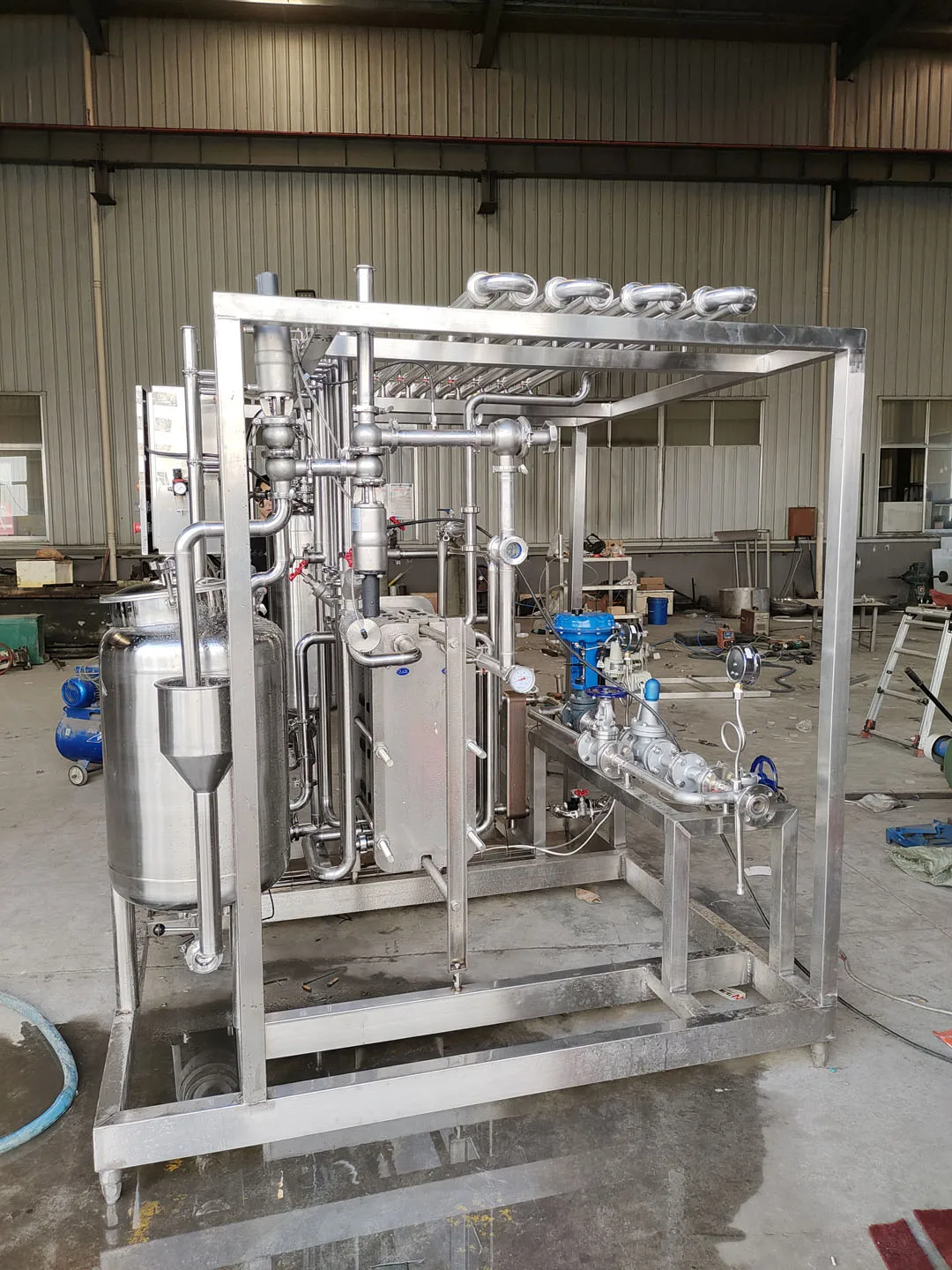 HTST pasteurizer integrated machine for tea drink uht milk sterilizer
